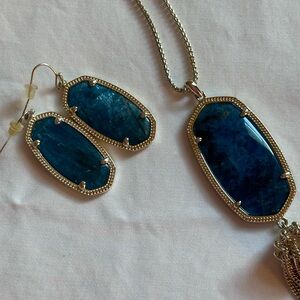 Kendra Scott Rayne Necklace and Elle Earrings Set